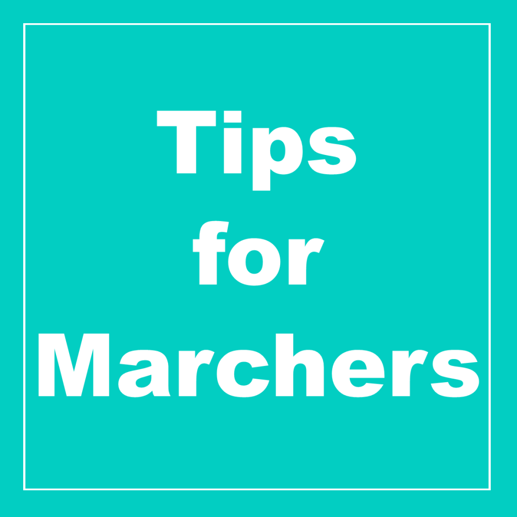 Tips for Marchers