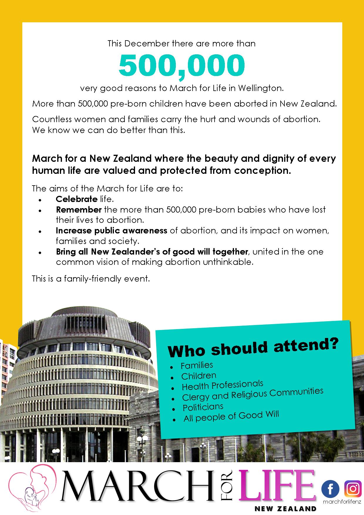 March for Life POSTER AND PAMPHLET BACK